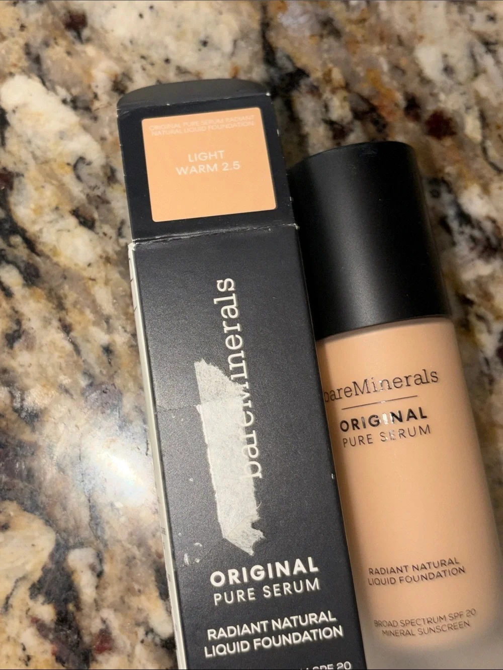 💕💋bareMinerals Original Pure Serum Foundation Light Warm 2.8